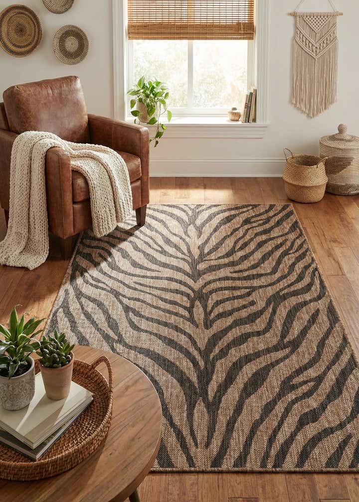 4' x 6' Easy-Clean Safari Indoor / Outdoor Rug