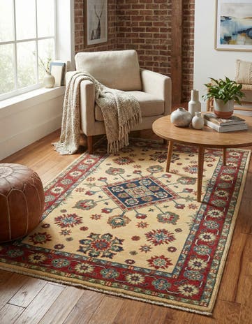 3' 5 x 5' 3 Hand Knotted Kazak Oriental Rug