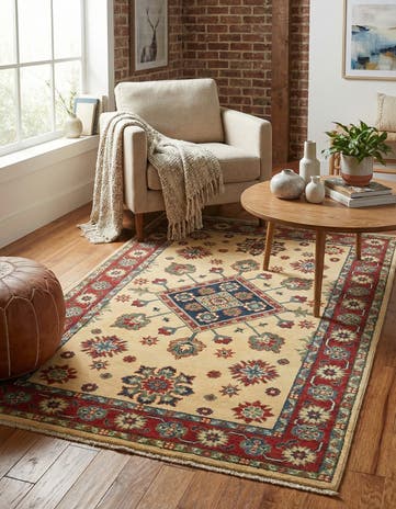 3' 5 x 5' 3 Hand Knotted Kazak Oriental Rug
