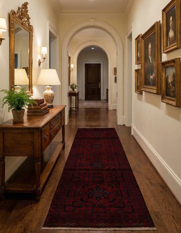 2' 7 x 9' 3 Hand Knotted Khal Mohammadi Wool Runner Rug