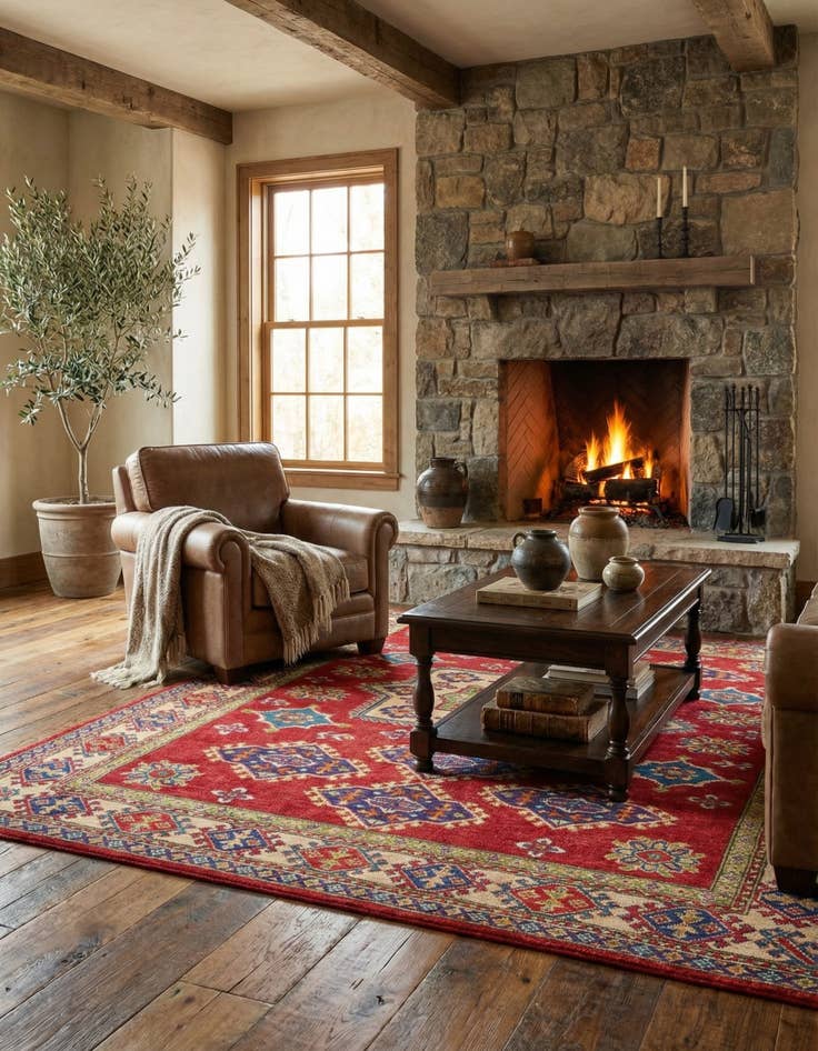 Detail image of 5' 6 x 7' 10  Hand Knotted Kazak Rug