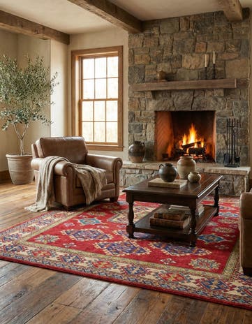 5' 6 x 7' 10 Hand Knotted Kazak Rug