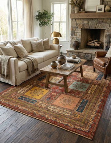 4' 11 x 6' 8 Luribaft Wool Rug
