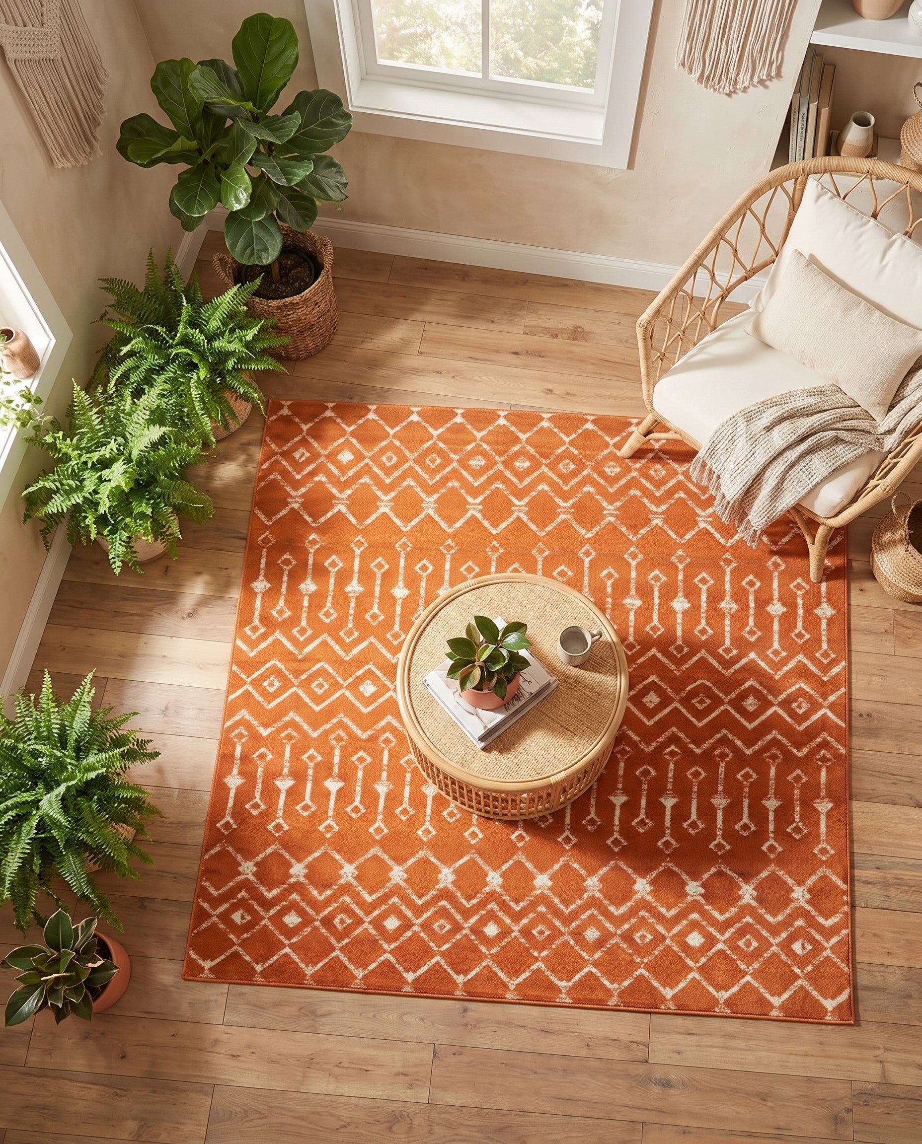 6' x 6' Kasbah Trellis Square Rug