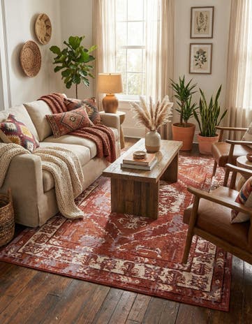 5' 3 x 8' Nain Design Rug
