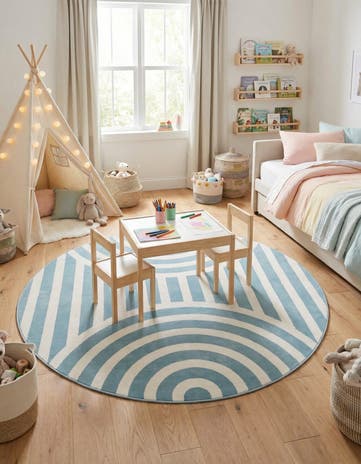 7' 10 x 7' 10 Whimsy Kids Round Rug