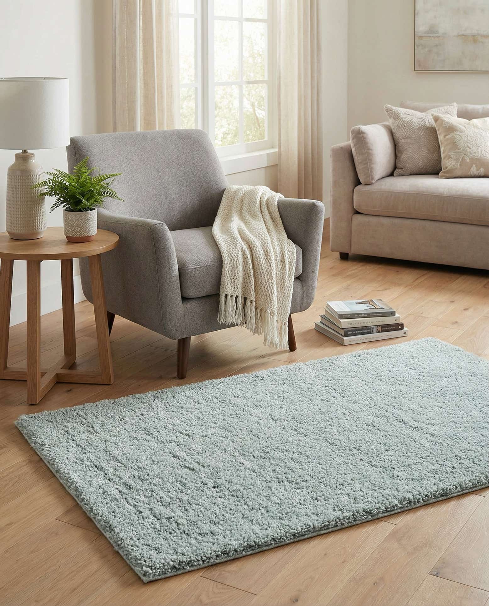 3' 3 x 5' 3 Soft Solid Shag Rug