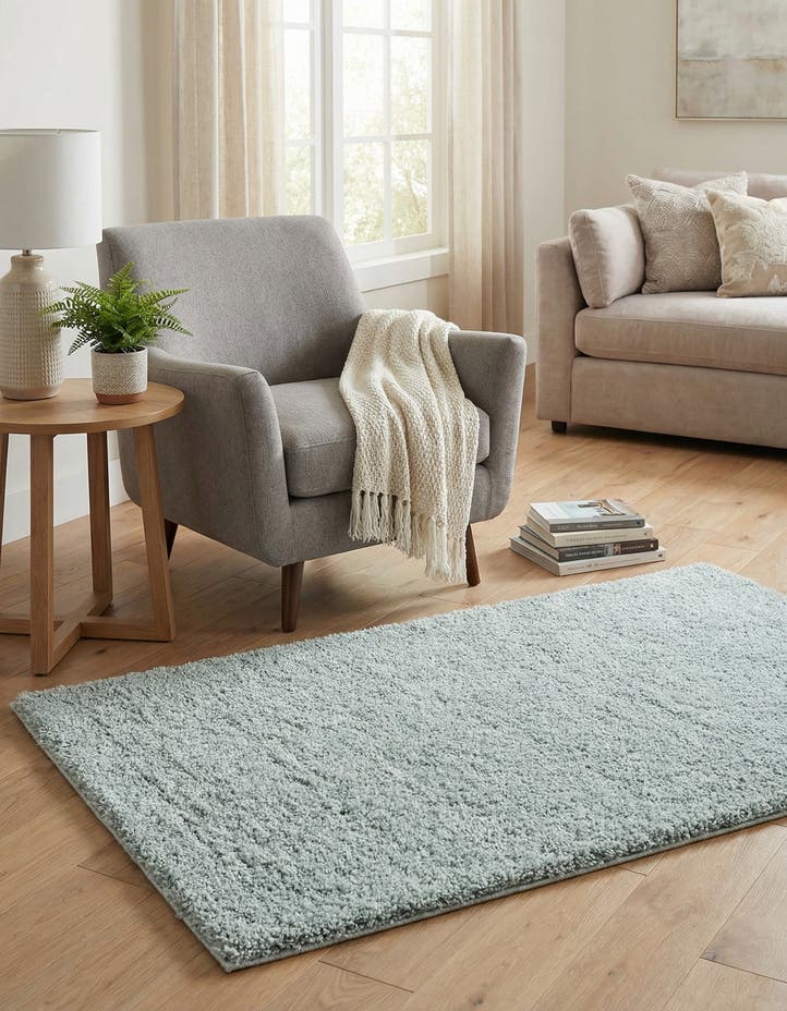 3' 3 x 5' 3 Soft Solid Shag Rug