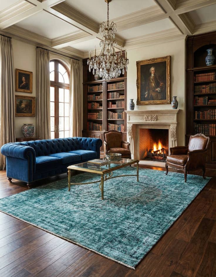 Detail image of 9' 8 x 12' 5 Vintage Royal Wool Rug