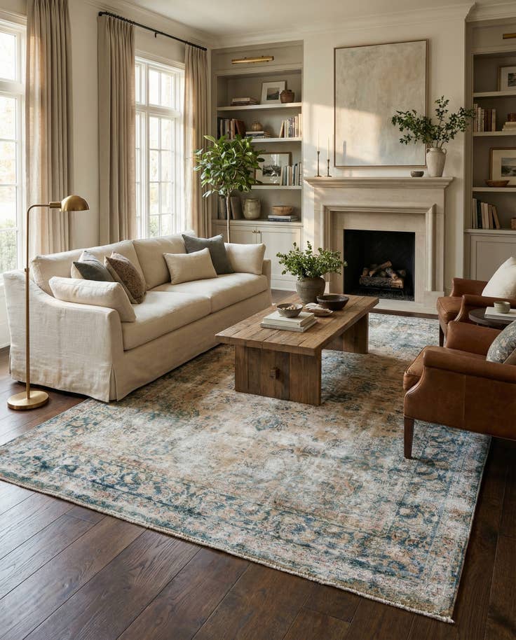 Detail image of 8' 1 x 12' Hand Knotted Ultra Vintage Persian Wool Rug