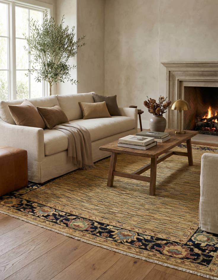 Detail image of 6' 9 x 9' 9  Hand Knotted Kashkuli Gabbeh Wool Rug