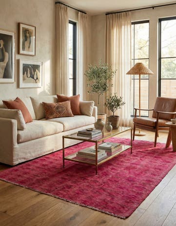 4' 6 x 6' 1 Hand Woven Kilim Modern Wool Rug