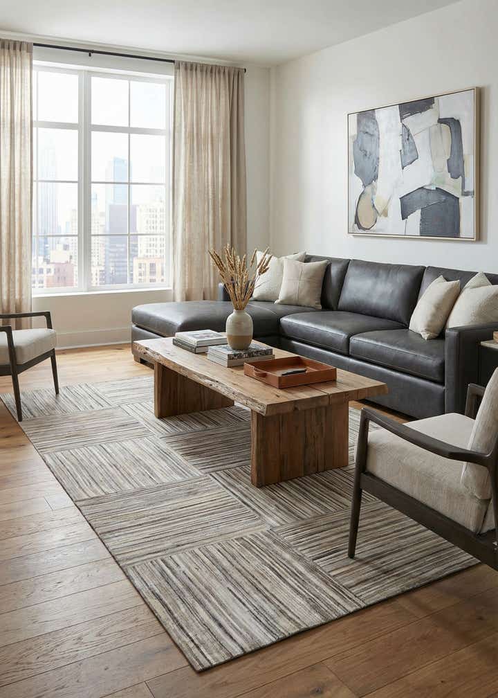 4' 11 x 8' 3 Cowhide Stocks Rug