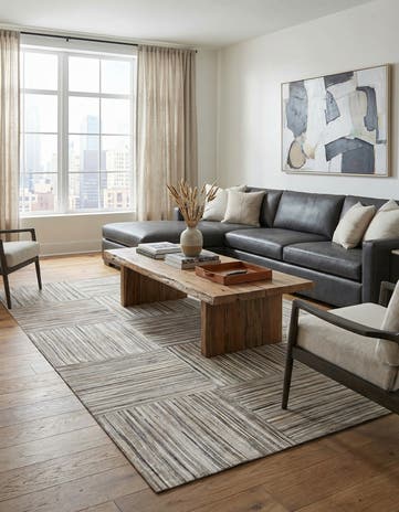 4' 11 x 8' 3 Cowhide Stocks Rug