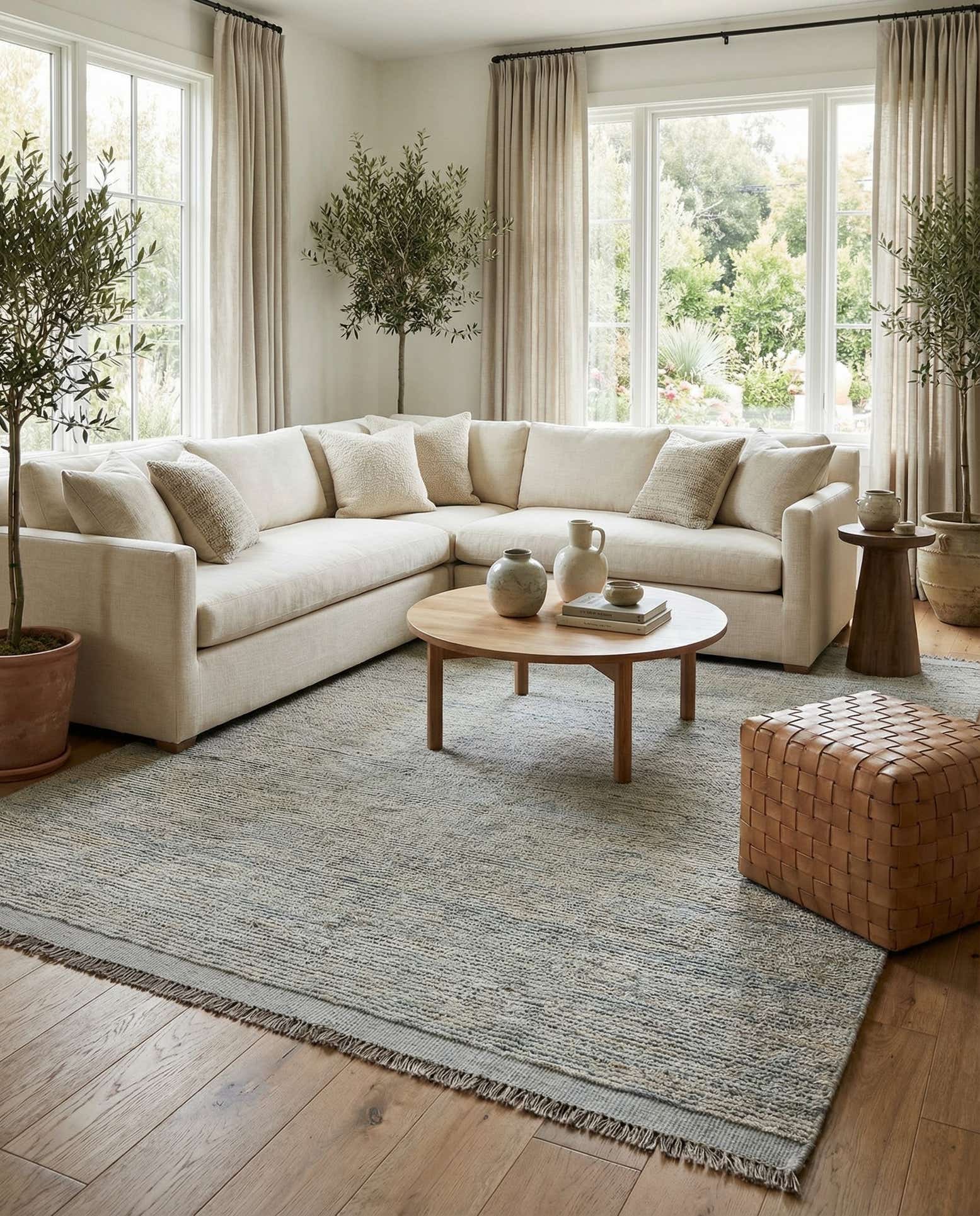 5' 9 x 8' 9 Hand Knotted Moroccan Wool Rug