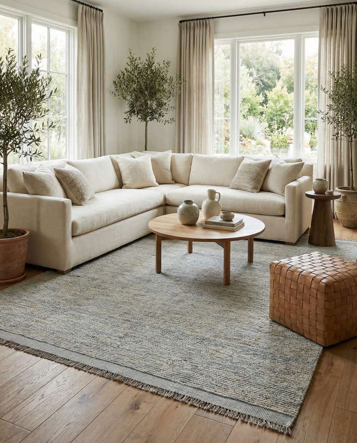 5' 9 x 8' 9 Hand Knotted Moroccan Wool Rug