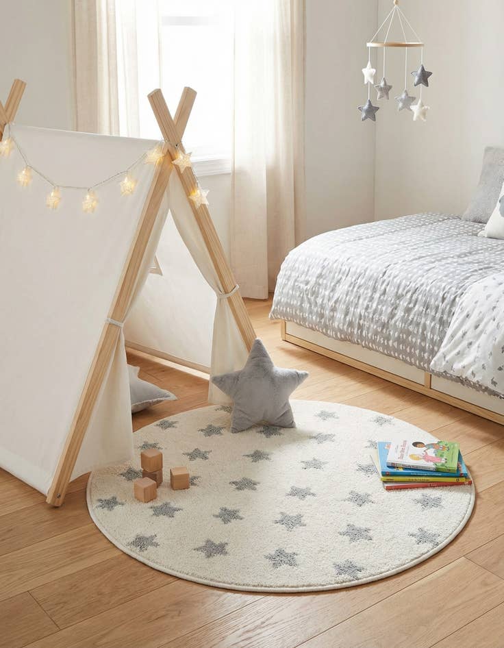 Detail image of 2' 2 x 2' 2 Whimsy Kids Round Rug