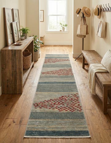 2' 7 x 19' 8 Kashkuli Gabbeh Runner Rug