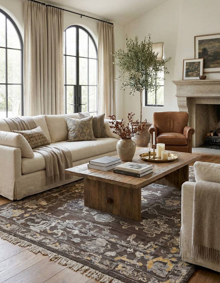 Detail image of 8' x 10' 8  Hand Knotted Oushak Wool Rug