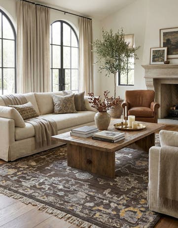 8' x 10' 8 Hand Knotted Oushak Wool Rug