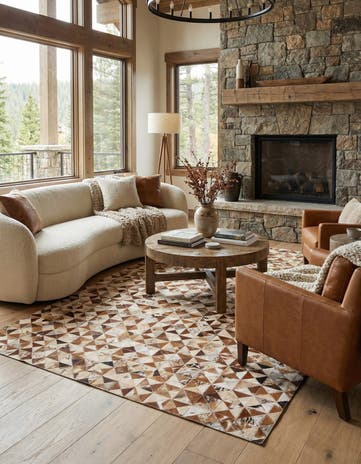 5' 3 x 7' 6 Cowhide Rug
