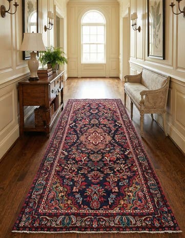 4' 2 x 10' 4 Hamedan Wool Runner Rug