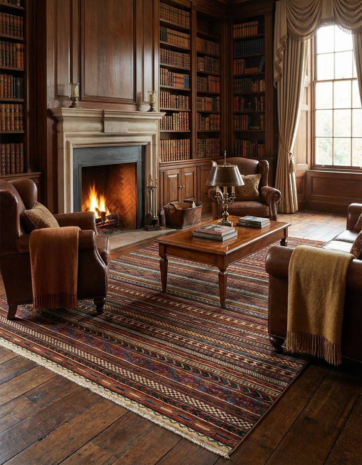 Detail image of 6' 8 x 9' 9  Hand Knotted Ariana Ziegler Rug