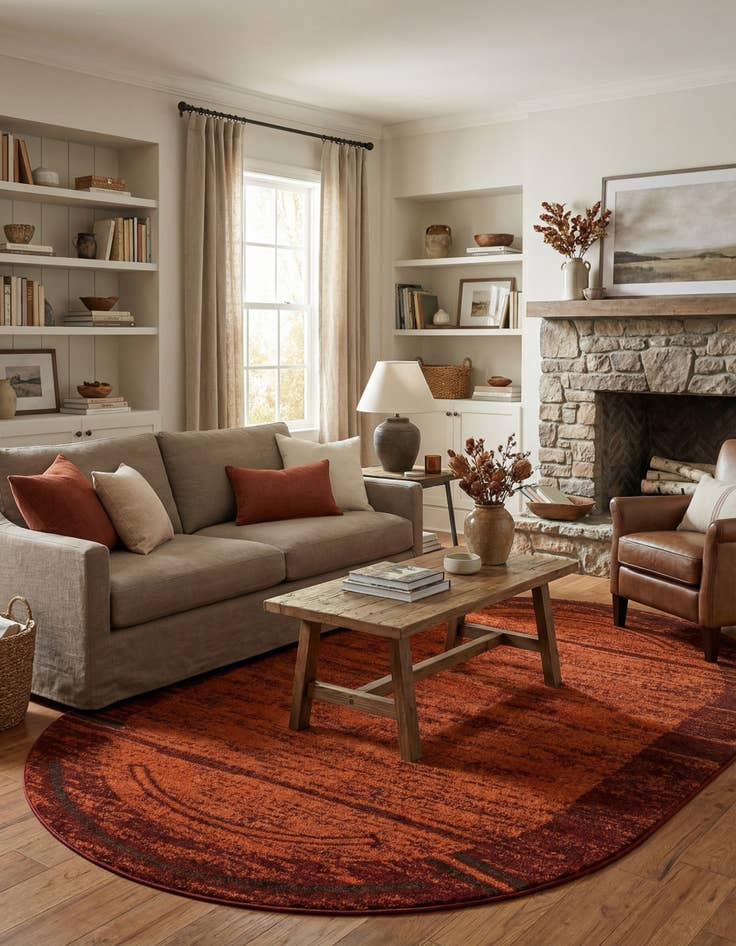 Detail image of 5' 3 x 8' Harvest Oval Rug