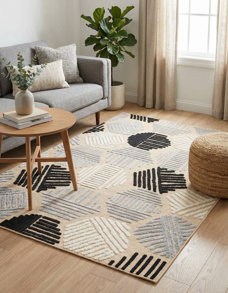 Detail image of 5' 3 x 7' 7 Easy-Clean Indoor / Outdoor Rug