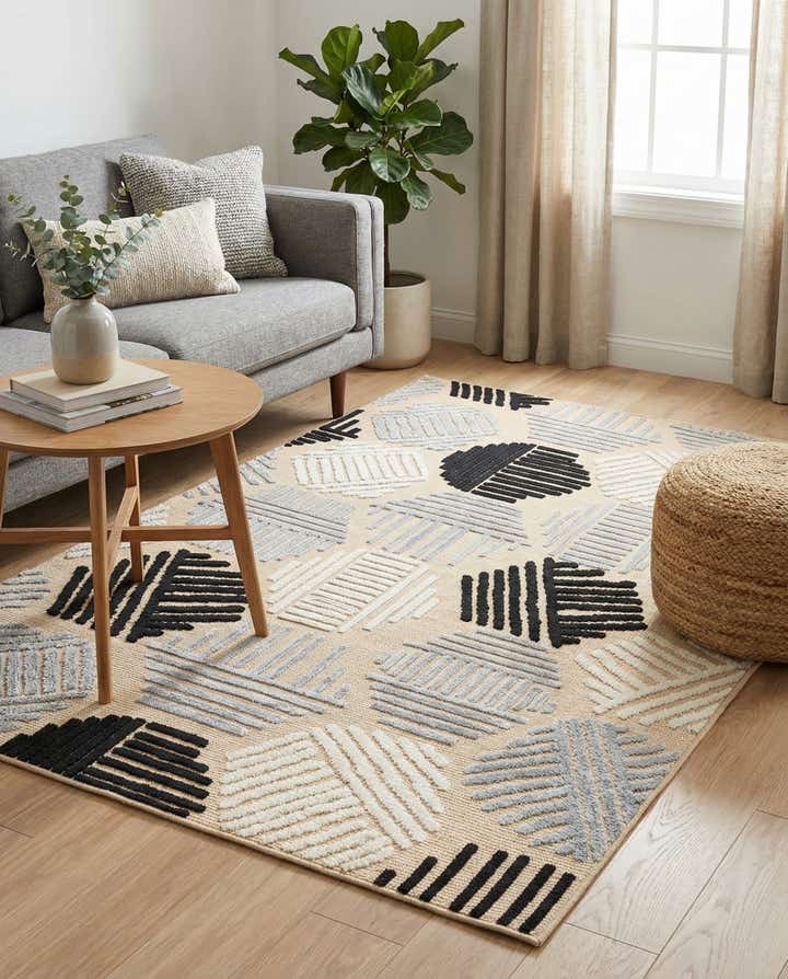 5' 3 x 7' 7 Easy-Clean Indoor / Outdoor Rug