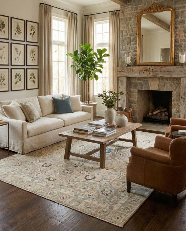 Detail image of 8' 7 x 11' 6 Hand Knotted Ultra Vintage Persian Wool Rug