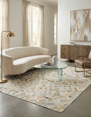 5' 1 x 8' 1 Cowhide - Patchwork Rug