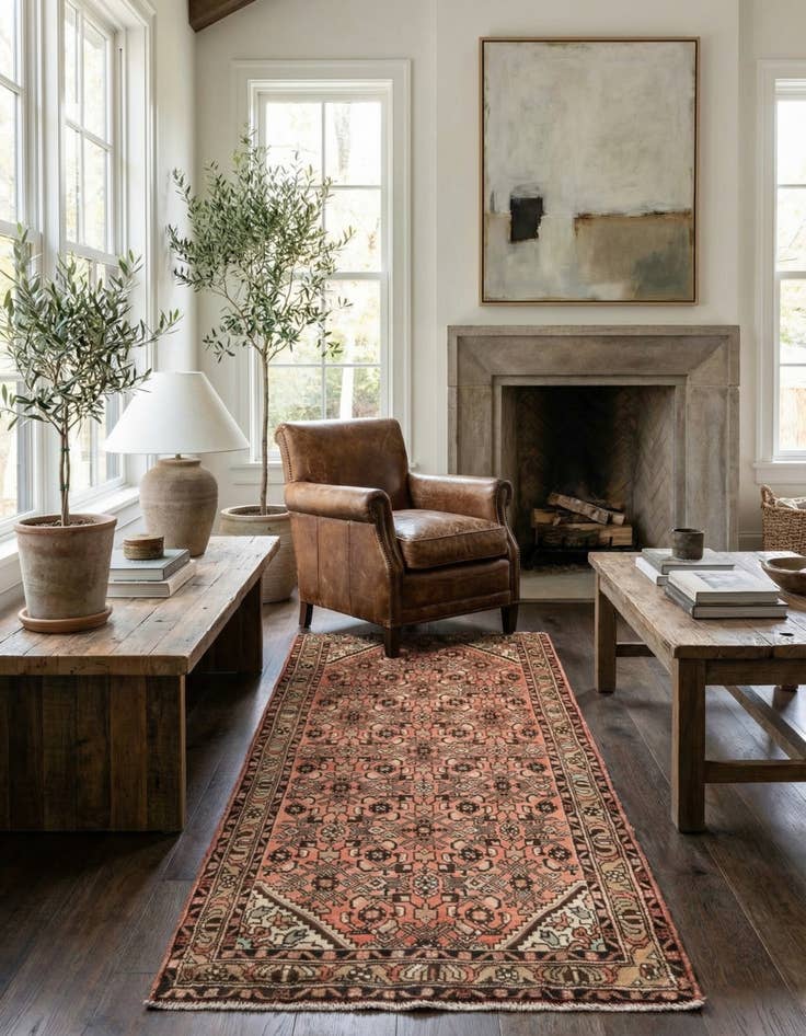 Detail image of 3' 8 x 7' 4 Hamedan Rug