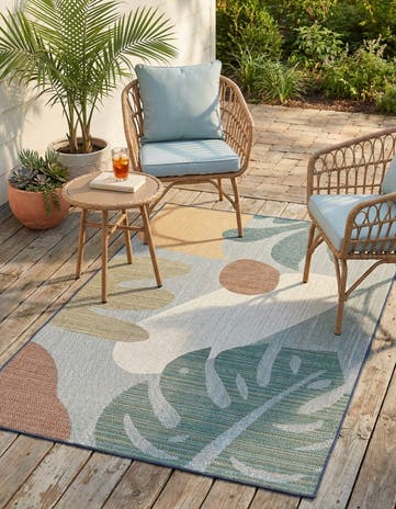 5' 3 x 8' Easy-Clean Baja Indoor / Outdoor Rug