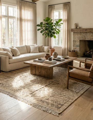 9' 3 x 12' 2 Hand Knotted Darya Wool Rug