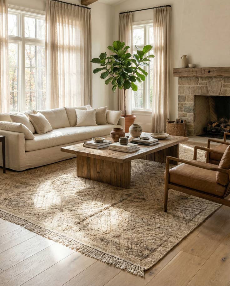 Detail image of 9' 3 x 12' 2 Hand Knotted Darya Wool Rug