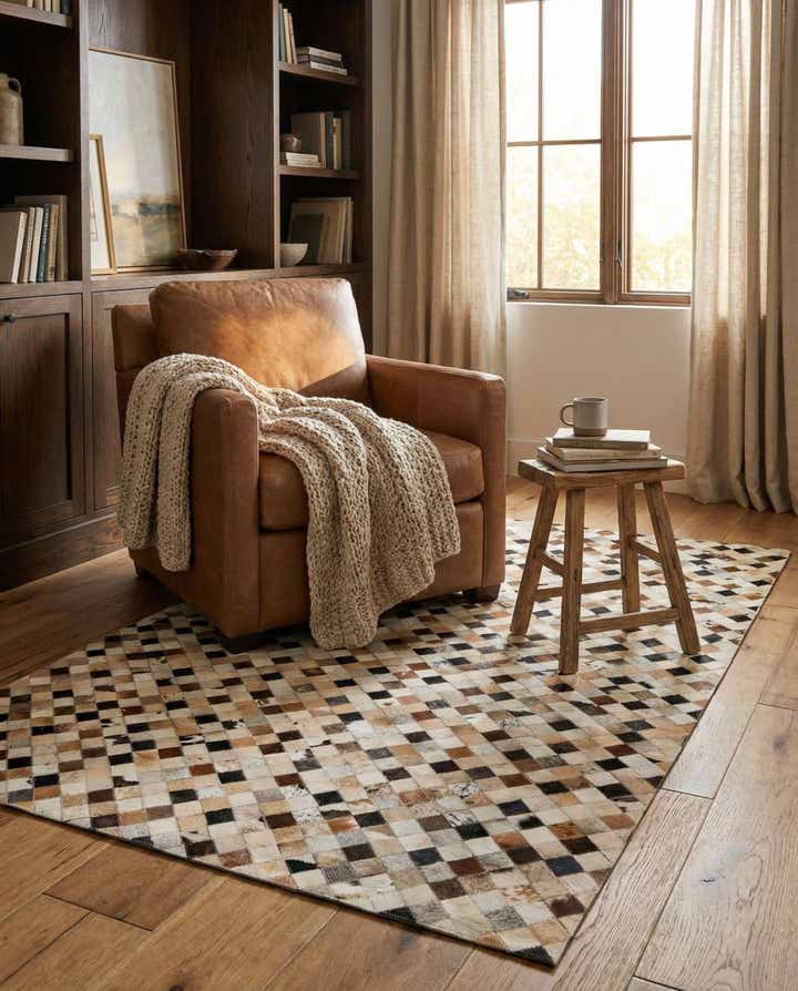5' 1 x 7' 11 Cowhide Stocks Rug