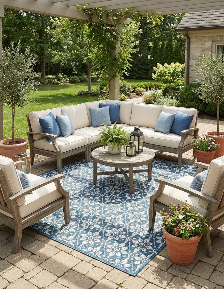 7' 10 x 7' 10 Easy-Clean Lattice Indoor / Outdoo...