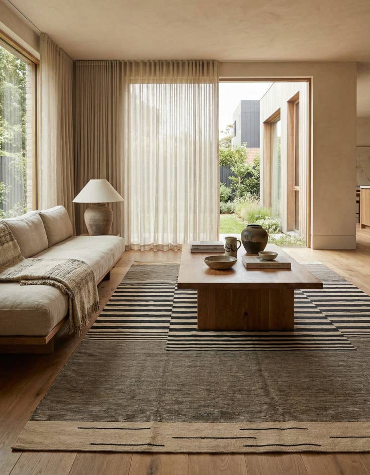 Detail image of 8' 2 x 9' 9  Hand Woven Kilim Modern Wool Rug