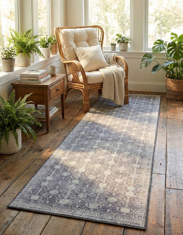 Detail image of 2' 6 x 12' Washable Timeless Runner Rug