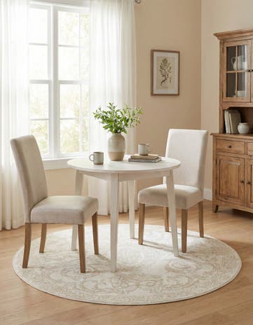 Ivory Finsbury Round Rug