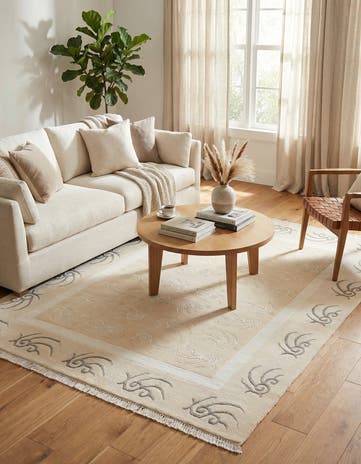 4' 11 x 6' 8 Hand Knotted Darya Wool Rug