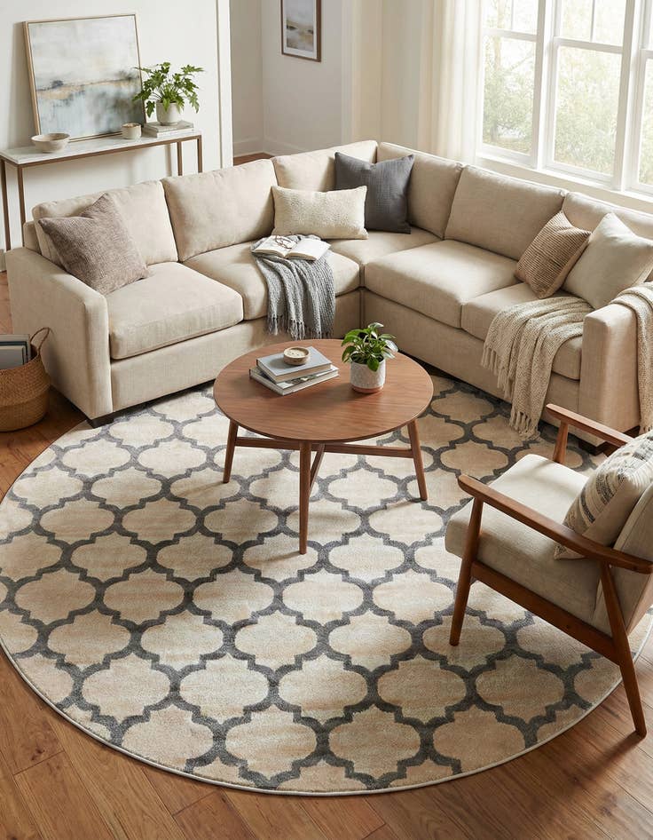 Detail image of 10' x 10' Trellis Round Rug