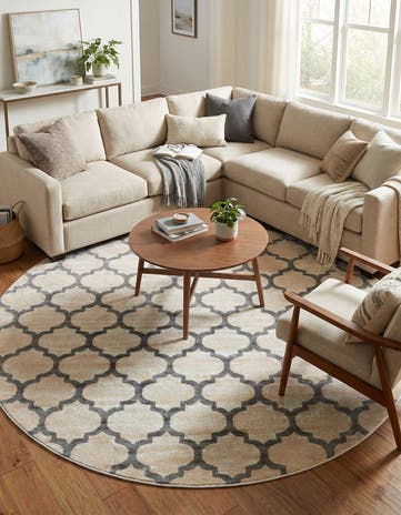 10' x 10' Lattice Round Rug