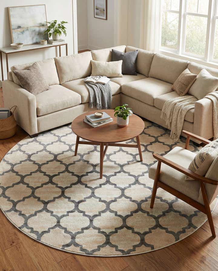 10' x 10' Lattice Round Rug