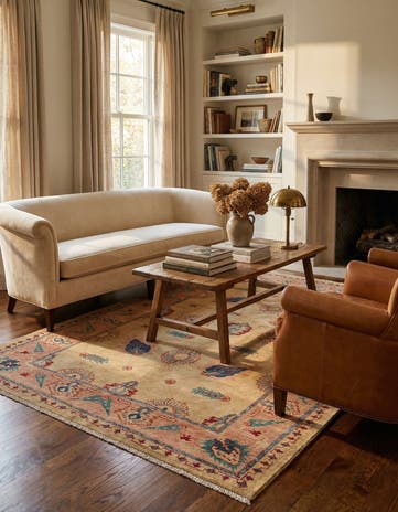 5' 2 x 7' 1 Hand Knotted Ziegler Wool Rug