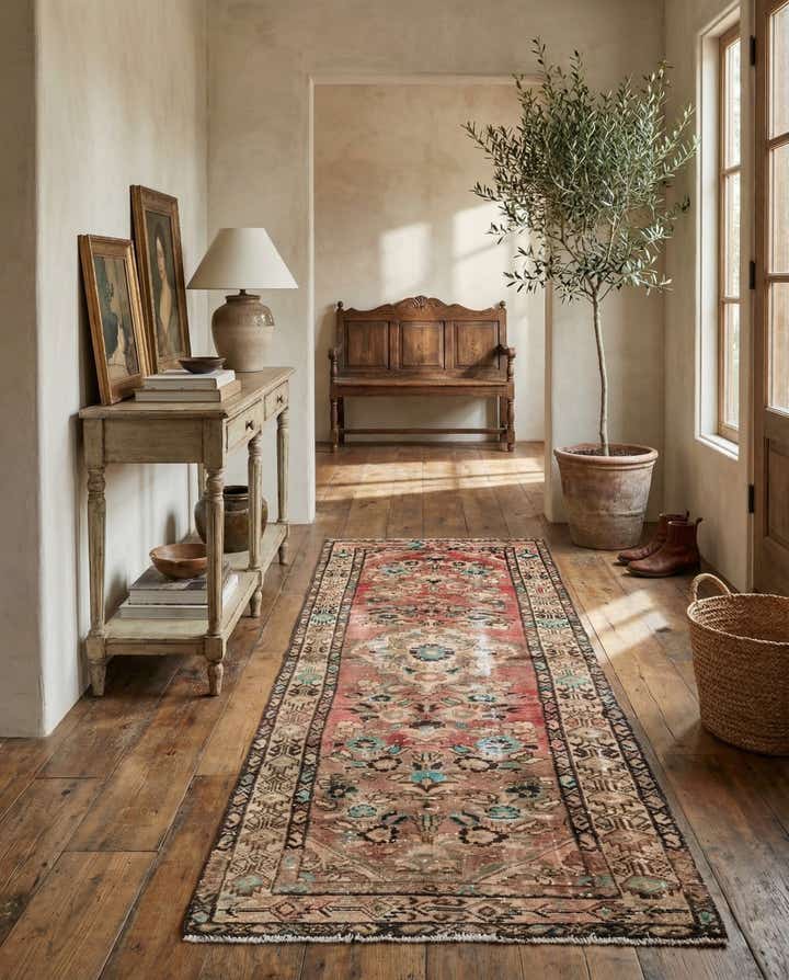 2' 9 x 7' 1 Hand Knotted Ultra Vintage Persian Wool Runner Rug