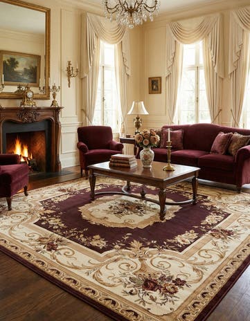 10' x 10' Classic Aubusson Square Rug