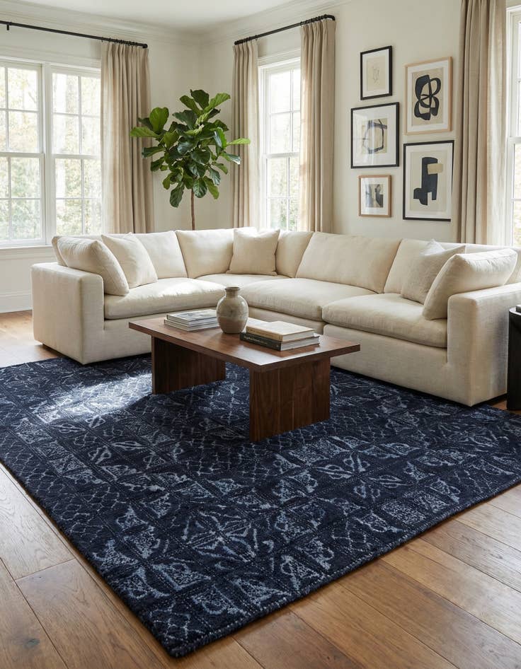 Detail image of  7' 10 x 10'  Hand Knotted Darya Rug