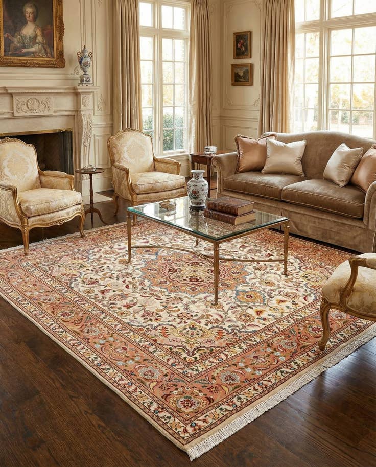Detail image of 6' 6 x 6' 6 Tabriz Square Rug